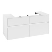 V&B Meuble sous lavabo Collaro 120x54,8x50cm, vasque centrale, blanc mat-4