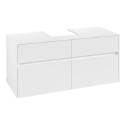 V&B Meuble sous lavabo Collaro 120x54,8x50cm, vasque centrale, blanc mat