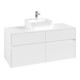 V&B Meuble sous lavabo Collaro 120x54,8x50cm, vasque centrale, blanc mat-3