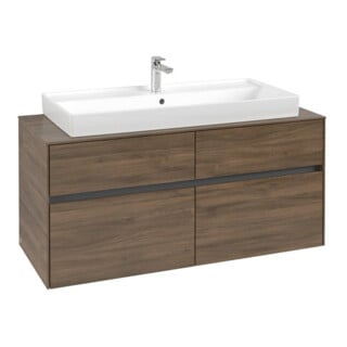 V&B Meuble sous lavabo Collaro 120x54,8x50cm, vasque centrale, chêne Arizona