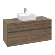 V&B Meuble sous lavabo Collaro 120x54,8x50cm, vasque centrale, chêne Arizona