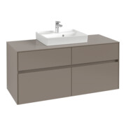 V&B Meuble sous-lavabo Collaro 120x54,8x50cm, vasque centrale, chêne blanc-1