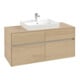 V&B Meuble sous lavabo Collaro 120x54,8x50cm, vasque centrale, chêne nordique-1