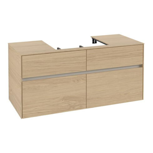 V&B Meuble sous lavabo Collaro 120x54,8x50cm, vasque centrale, chêne nordique