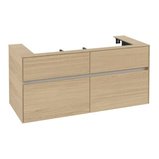 V&B Meuble sous lavabo Collaro 120x54,8x50cm, vasque centrale, chêne nordique