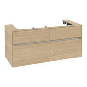 V&B Meuble sous lavabo Collaro 120x54,8x50cm, vasque centrale, chêne nordique