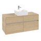 V&B Meuble sous lavabo Collaro 120x54,8x50cm, vasque centrale, chêne nordique-3