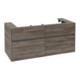 V&B Meuble sous lavabo Collaro 120x54,8x50cm, vasque centrale, chêne pierre-1