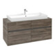 V&B Meuble sous lavabo Collaro 120x54,8x50cm, vasque centrale, chêne pierre-4