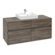 V&B Meuble sous-lavabo Collaro 120x54,8x50cm, vasque centrale, chêne pierre-3