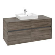 V&B Meuble sous-lavabo Collaro 120x54,8x50cm, vasque centrale, chêne pierre-4