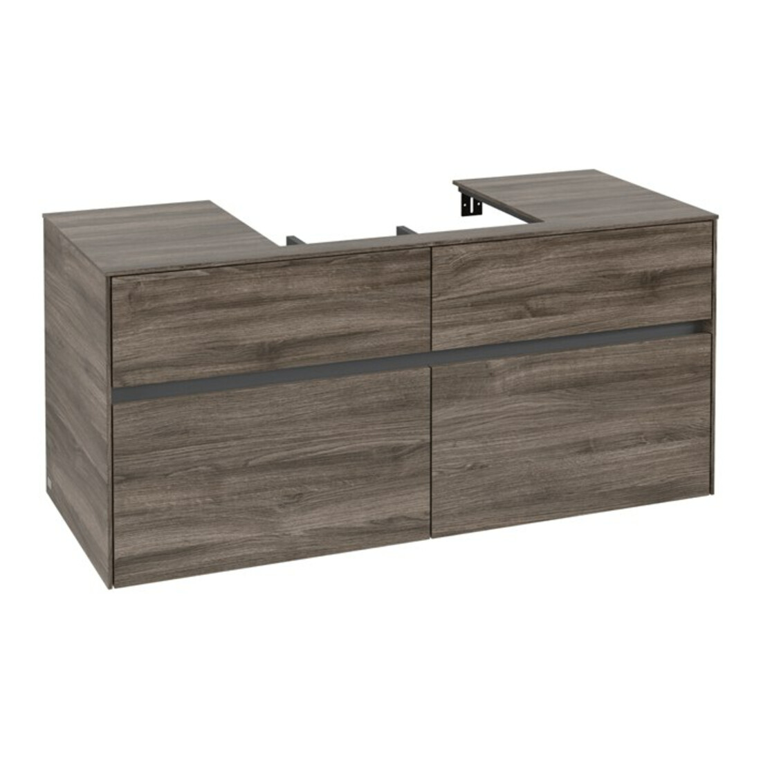 V&B Meuble sous lavabo Collaro 120x54,8x50cm, vasque centrale, chêne stone