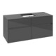 V&B Meuble sous lavabo Collaro 120x54,8x50cm, vasque centrale, gris brillant