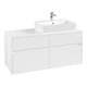 V&B Meuble sous lavabo Collaro 120x54,8x50cm, vasque droite, blanc mat