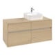 V&B Meuble sous lavabo Collaro 120x54,8x50cm, vasque droite, chêne nordique-1