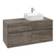 V&B Meuble sous lavabo Collaro 120x54,8x50cm, vasque droite, chêne pierre-1