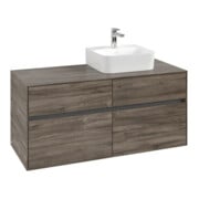 V&B Meuble sous lavabo Collaro 120x54,8x50cm, vasque droite, chêne pierre