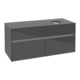 V&B Meuble sous-lavabo Collaro 120x54,8x50cm, vasque droite, LED 8,8 W, glo Gr-4