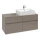 V&B Meuble sous lavabo Collaro 120x54,8x50cm, vasque droite, noir volcan-1