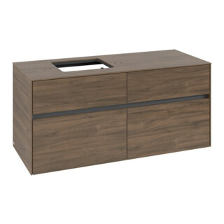 V&B Meuble sous lavabo Collaro 120x54,8x50cm, vasque gauche, chêne Arizona