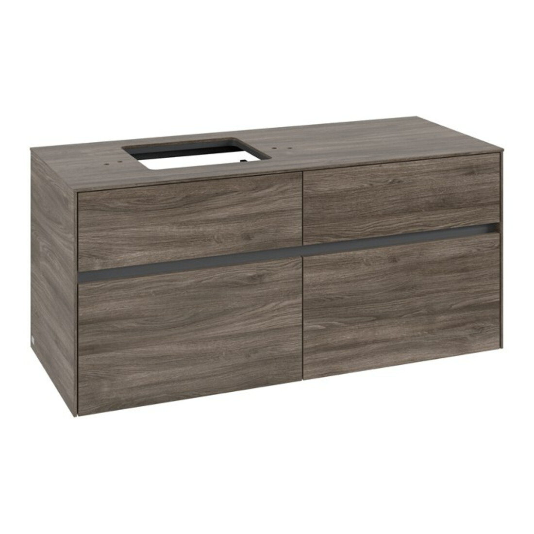 V&B Meuble sous lavabo Collaro 120x54,8x50cm, vasque gauche, chêne pierre