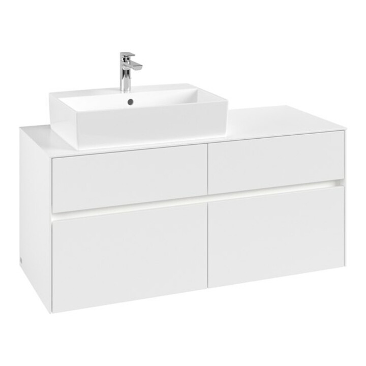 V&B Meuble sous-lavabo Collaro 120x54,8x50cm, WT l, LED 8,8 W, bl. ma