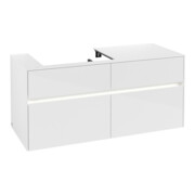 V&B Meuble sous lavabo Collaro 120x54,8x50cm, WT l, LED 8,8 W, blanc glo-1