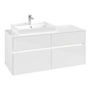 V&B Meuble sous lavabo Collaro 120x54,8x50cm, WT l, LED 8,8 W, blanc glo-3