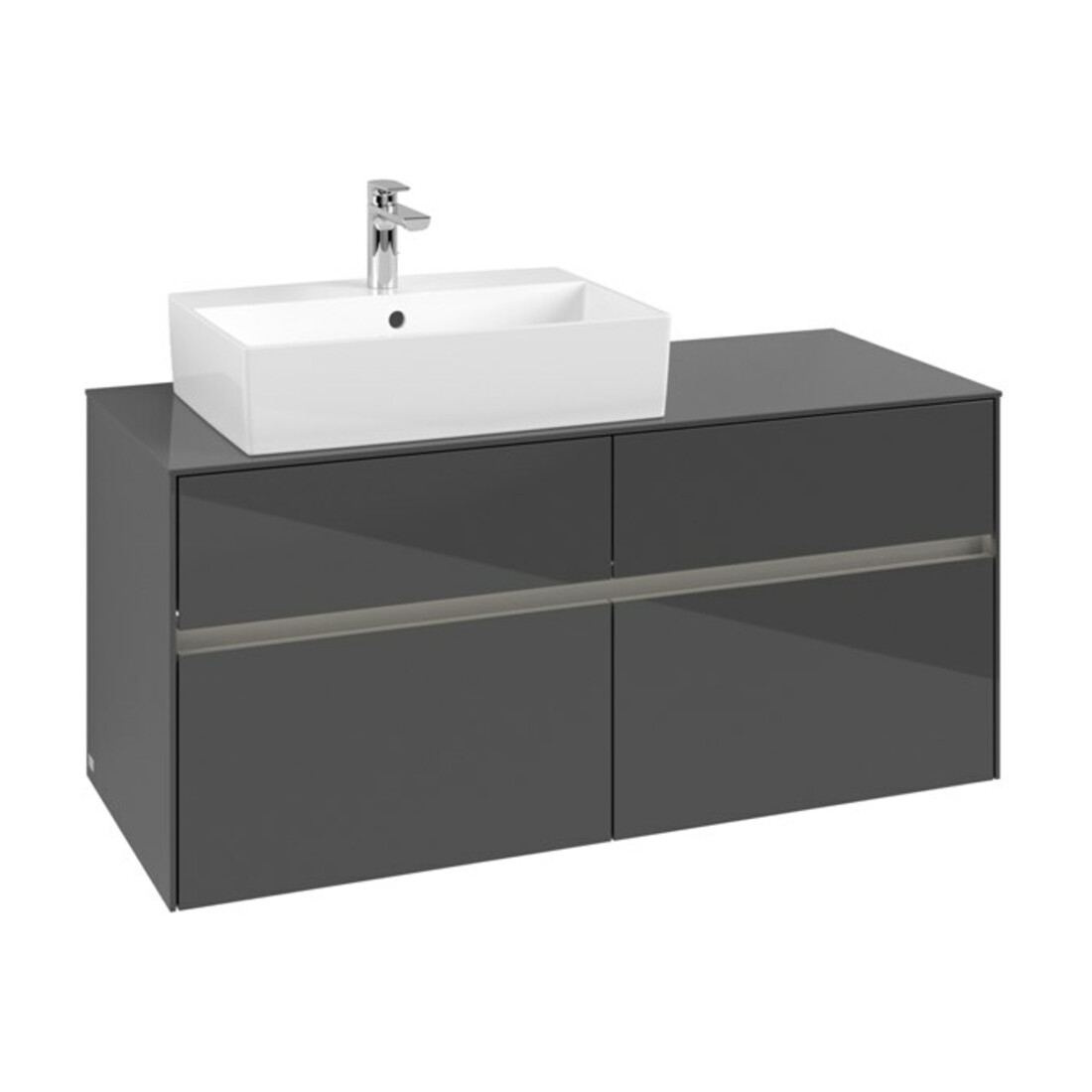 V&B Meuble sous-lavabo Collaro 120x54,8x50cm, WT l, LED 8,8 W, glo Gr