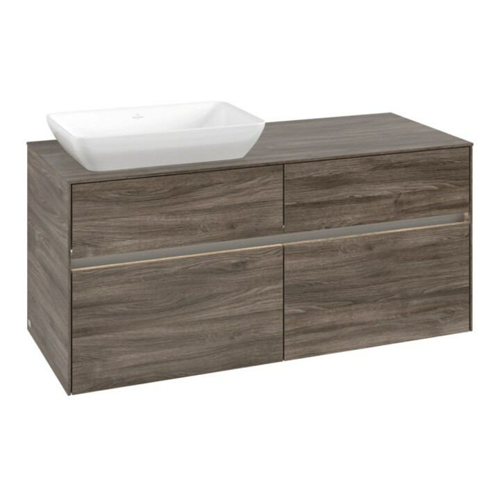 V&B Meuble sous lavabo Collaro 120x54,8x50cm, WT l, LED 8,8 W, st. Oa