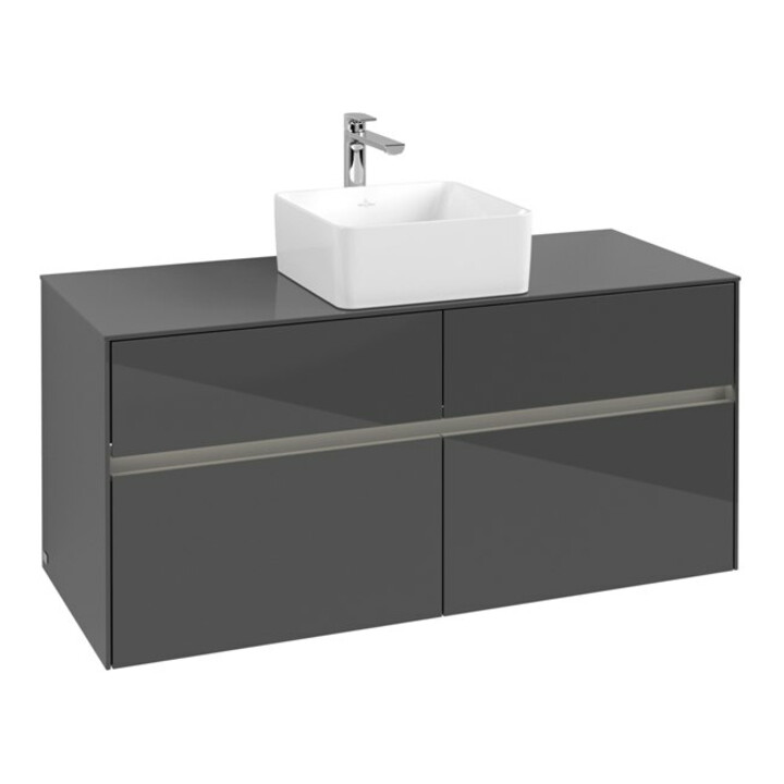 V&B Meuble sous-lavabo Collaro 120x54,8x50cm, WT mi, LED 8,8 W, glo Gr