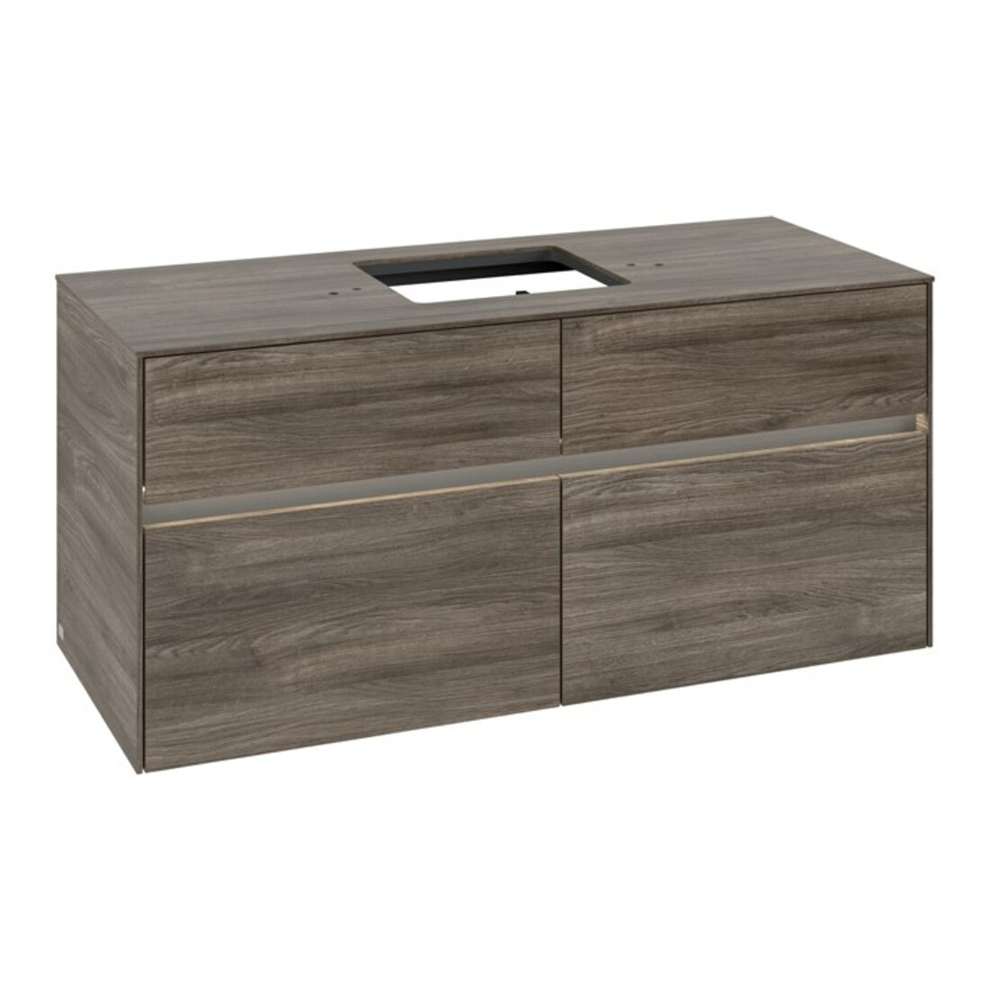 V&B Meuble sous lavabo Collaro 120x54,8x50cm, WT mi, LED 8,8 W, st. Oa
