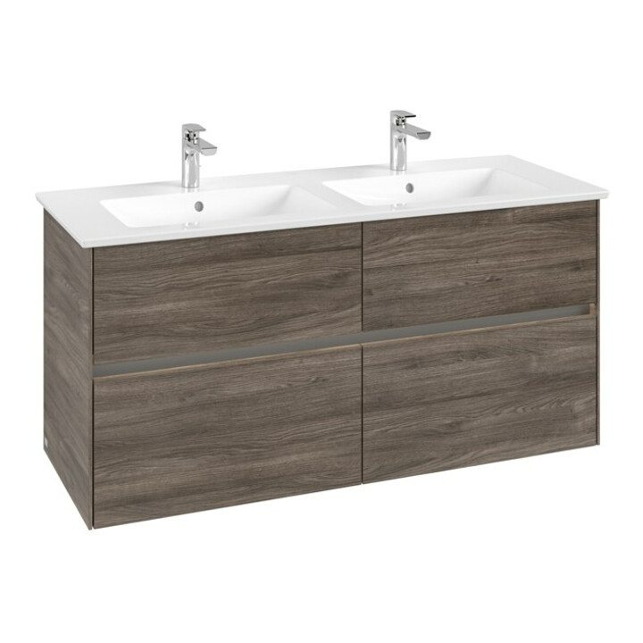 V&B Meuble sous lavabo Collaro 126,1x61x48cm, WT mi, LED 9,4W, st. Oa