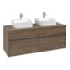 V&B Meuble sous lavabo Collaro 140x54,8x50 cm, 2 tiroirs, chêne Arizona-1