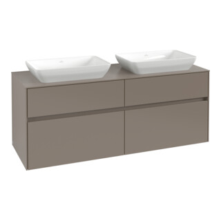 V&B Meuble sous lavabo Collaro 140x54,8x50 cm, 2 tiroirs, chêne blanc