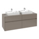 V&B Meuble sous-lavabo Collaro 140x54,8x50 cm, 2 tiroirs, gris cachemire-1