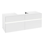 V&B Meuble sous lavabo Collaro 140x54,8x50 cm, avec LED 10 W, blanc mat-3