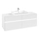 V&B Meuble sous lavabo Collaro 140x54,8x50 cm, avec LED 10 W, blanc mat-3