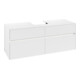 V&B Meuble sous-lavabo Collaro 140x54,8x50 cm, avec WT, LED 10W, blanc mat-1