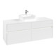 V&B Meuble sous-lavabo Collaro 140x54,8x50 cm, avec WT, LED 10W, blanc mat-4
