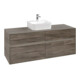 V&B Meuble sous lavabo Collaro 140x54,8x50 cm, avec WT, LED 10W, st. Oa-1