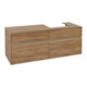V&B Meuble sous-lavabo Collaro 140x54,8x50 cm, lavabo à droite, LED 10W, Kan Oa-4