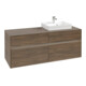 V&B Meuble sous-lavabo Collaro 140x54,8x50 cm, Lavabo droit, LED 10W, Ariz. Oa-1