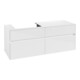 V&B Meuble sous lavabo Collaro 140x54,8x50 cm, lavabo gauche, blanc brillant-1