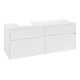 V&B Meuble sous-lavabo Collaro 140x54,8x50 cm, lave-mains gauche, blanc brillant-1