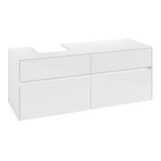 V&B Meuble sous-lavabo Collaro 140x54,8x50 cm, lave-mains gauche, blanc brillant