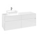 V&B Meuble sous-lavabo Collaro 140x54,8x50 cm, lave-mains gauche, blanc brillant-3