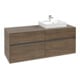 V&B Meuble sous lavabo Collaro 140x54,8x50 cm, LV droit, chêne Arizona-3