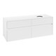 V&B Meuble sous-lavabo Collaro 140x54,8x50 cm, LV droite, Blanc Mat-1