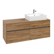 V&B Meuble sous lavabo Collaro 140x54,8x50 cm, LV droite, chêne Kansas